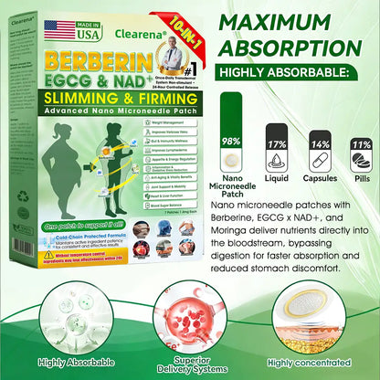 𝐂𝐥𝐞𝐚𝐫𝐞𝐧𝐚®🧑‍⚕️🏆  𝘽𝙚𝙧𝙗𝙚𝙧𝒊𝒏𝒆 ·  𝙀𝙂𝘾𝙂× 𝐍𝐴𝑫+  10-𝐢𝐧-1 𝑨𝒅𝒗𝒂𝒏𝒄𝐞𝐝 𝑵𝒂𝙣𝙤 𝑴𝒊𝒄𝒓𝒐𝒏𝒆𝒆𝗱𝗹𝗲 𝐏𝐚𝒕𝗰𝗵 🇺🇸 ( 𝑱𝒖𝒔𝒕 𝒐𝒏𝒄𝒆 𝒂 𝒅𝒂𝒚, 𝒗𝒊𝒔𝒊𝒃𝒍𝒆 𝒄𝒉𝒂𝒏𝒈𝒆𝒔 𝒊𝒏 7 𝒅𝒂𝒚𝒔) 💪 𝑭𝒐𝒓 𝒐𝒃𝒆𝒔𝒊𝒕𝒚, 𝒍𝒐𝒐𝒔𝒆 𝒔𝒌𝒊𝒏, 𝒅𝒊𝒂𝒃𝒆𝒕𝒆𝒔, 𝒔𝒍𝒆𝒆𝒑 𝒂𝒑𝒏𝒆𝒂, 𝒋𝒐𝒊𝒏𝒕 𝒊𝒔𝒔𝒖𝒆𝒔, 𝒂𝒏𝒅 𝒎𝒐𝒓𝒆