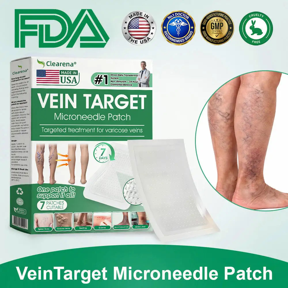 🗽👩‍⚕️Clearena® VeinTarget Microneedle Patch⚡Instant Relief, Long-Term Results