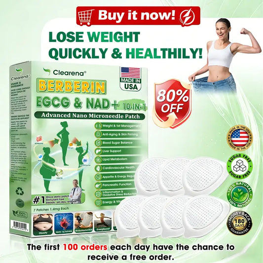 𝐂𝐥𝐞𝐚𝐫𝐞𝐧𝐚®🧑‍⚕️🏆  𝘽𝙚𝙧𝙗𝙚𝙧𝒊𝒏𝒆 ·  𝙀𝙂𝘾𝙂× 𝐍𝐴𝑫+  10-𝐢𝐧-1 𝑨𝒅𝒗𝒂𝒏𝒄𝐞𝐝 𝑵𝒂𝙣𝙤 𝑴𝒊𝒄𝒓𝒐𝒏𝒆𝒆𝗱𝗹𝗲 𝐏𝐚𝒕𝗰𝗵 🇺🇸 ( 𝑱𝒖𝒔𝒕 𝒐𝒏𝒄𝒆 𝒂 𝒅𝒂𝒚, 𝒗𝒊𝒔𝒊𝒃𝒍𝒆 𝒄𝒉𝒂𝒏𝒈𝒆𝒔 𝒊𝒏 7 𝒅𝒂𝒚𝒔) 💪 𝑭𝒐𝒓 𝒐𝒃𝒆𝒔𝒊𝒕𝒚, 𝒍𝒐𝒐𝒔𝒆 𝒔𝒌𝒊𝒏, 𝒅𝒊𝒂𝒃𝒆𝒕𝒆𝒔, 𝒔𝒍𝒆𝒆𝒑 𝒂𝒑𝒏𝒆𝒂, 𝒋𝒐𝒊𝒏𝒕 𝒊𝒔𝒔𝒖𝒆𝒔, 𝒂𝒏𝒅 𝒎𝒐𝒓𝒆