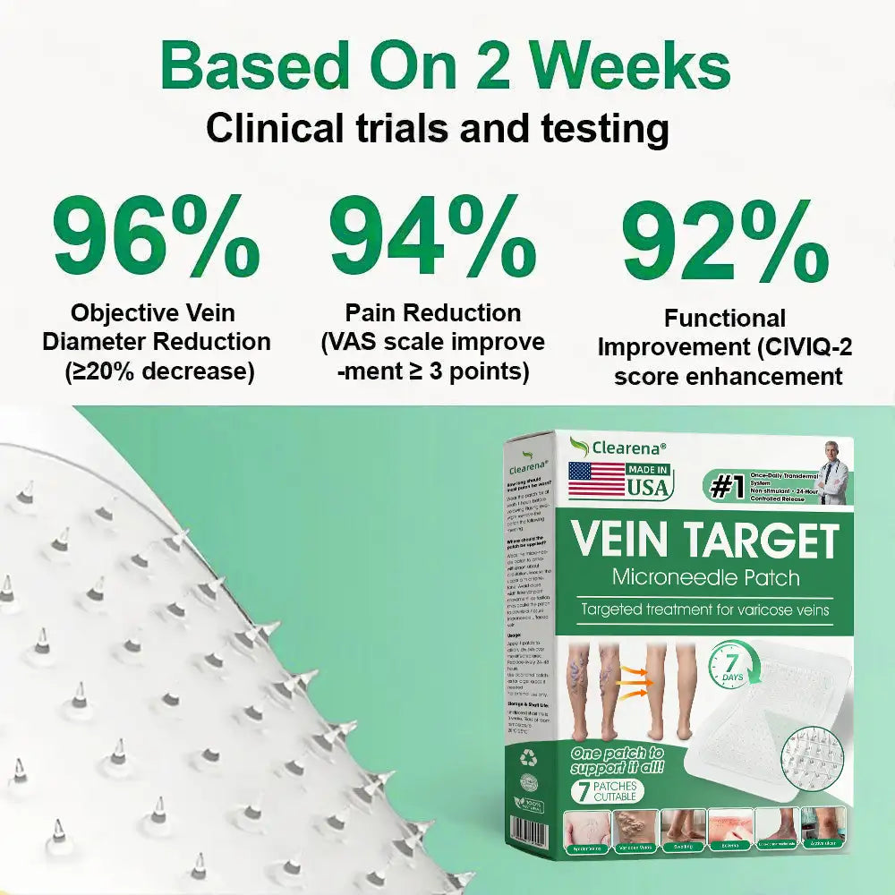 🗽👩‍⚕️Clearena® VeinTarget Microneedle Patch⚡Instant Relief, Long-Term Results
